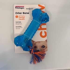 Petstages Orka Bone Dog Chew Toy - Durable Dental Toy for Medium/Large Dogs-NWT
